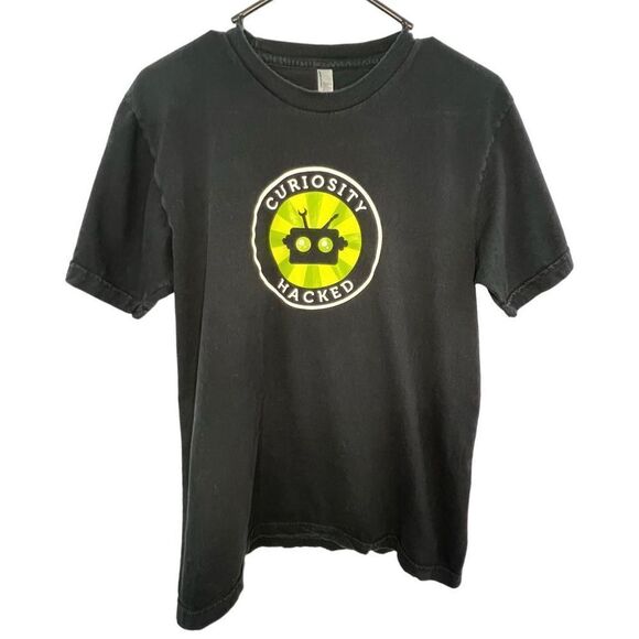 American Apparel “Curiosity Hacked” Robot Graphic T-Shirt - Picture 1 of 4